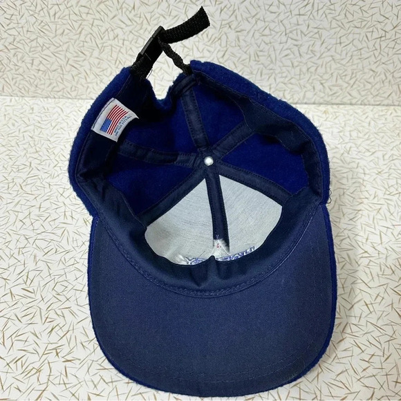 Vintage Harley-Davidson Wool StrapBack Winter Hat (Made in USA) NWOT Red/Wht/Blu - Picture 5 of 6